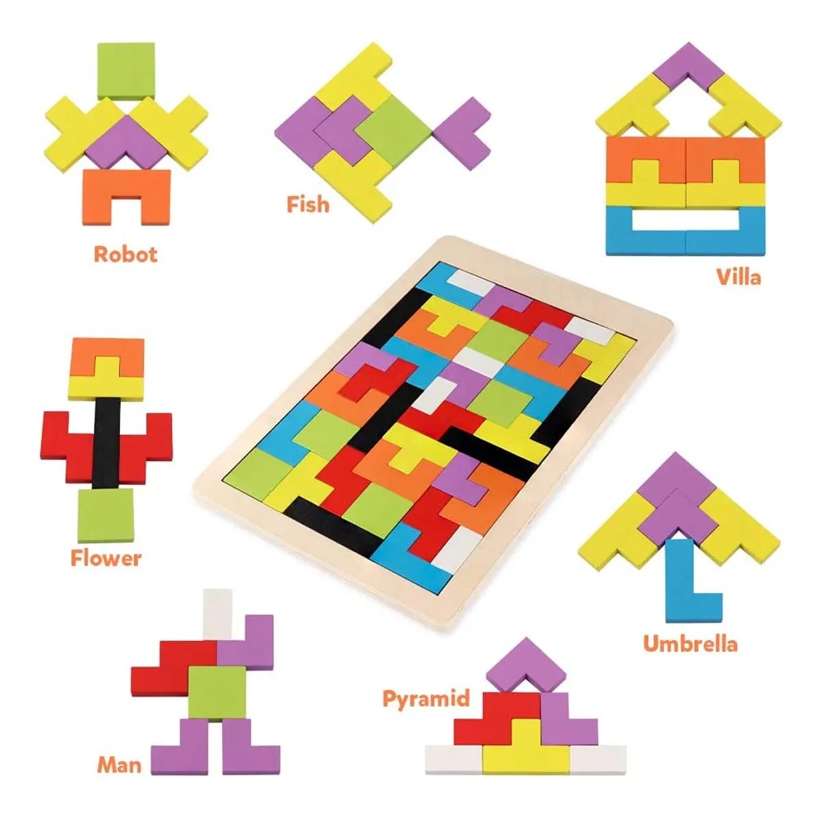 Wooden Blocks Puzzle for Kids 4