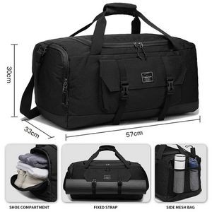 Canvas Duffel Bag with Wet Pocket Shoes Compartment 4