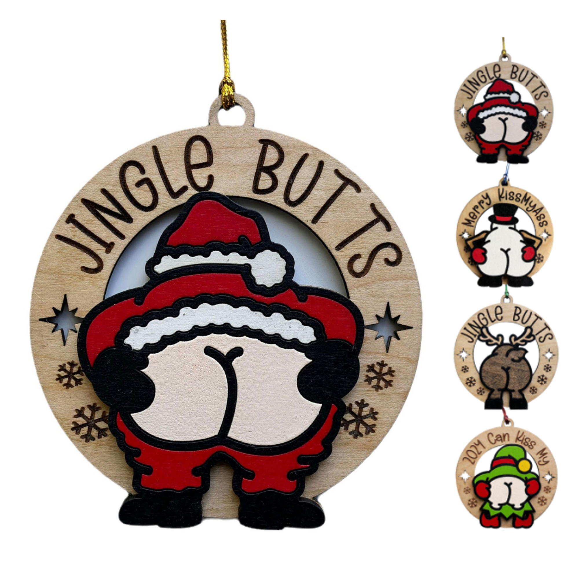 Wood Holiday Christmas Tree Ornament 1