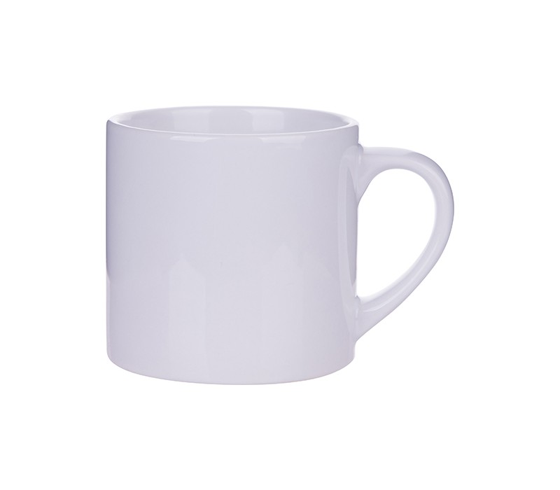 Mini White Ceramic Mug, 6 oz. 3