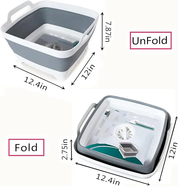 Collapsible Dish Basin with Drain Plug 2