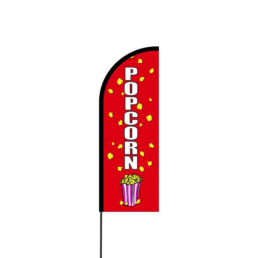 Popcorn Flag Kit 14' Feet Feather Flag Sign Outdoor Banner 2
