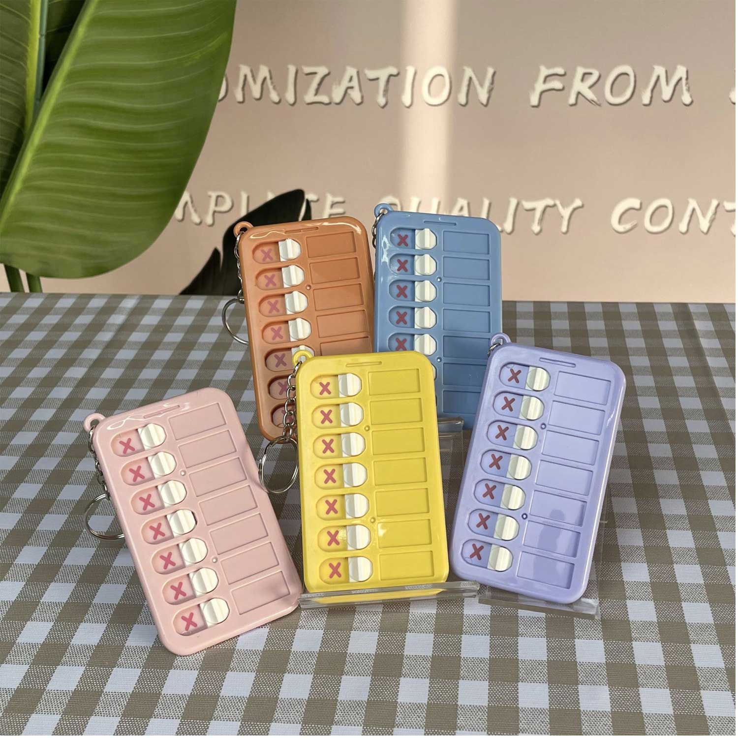 Kids Mini Reusable Time Management Daily Study Keychain 4