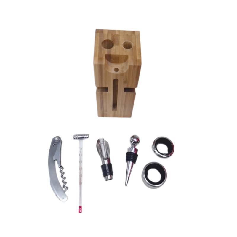 Red Wine Corkscrew Set w/ Wood Box 4