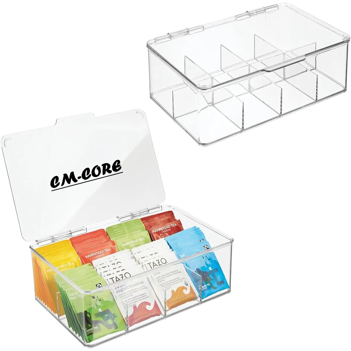 Plastic Tea Bag Divided Storage Organizer Container Box 2