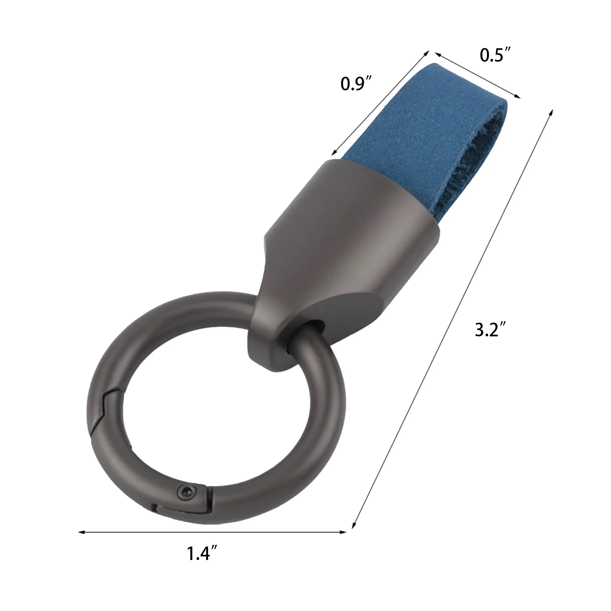 Genuine Leather Keychain for Car Home Key Ring 3