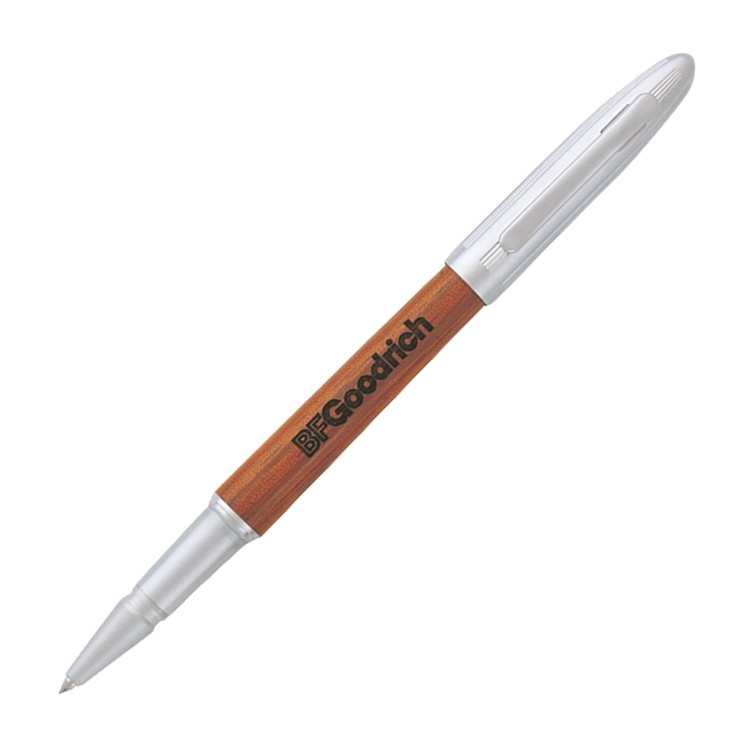 Silvergrove Rosewood Rollerball Pen w/ Satin Silver Accent