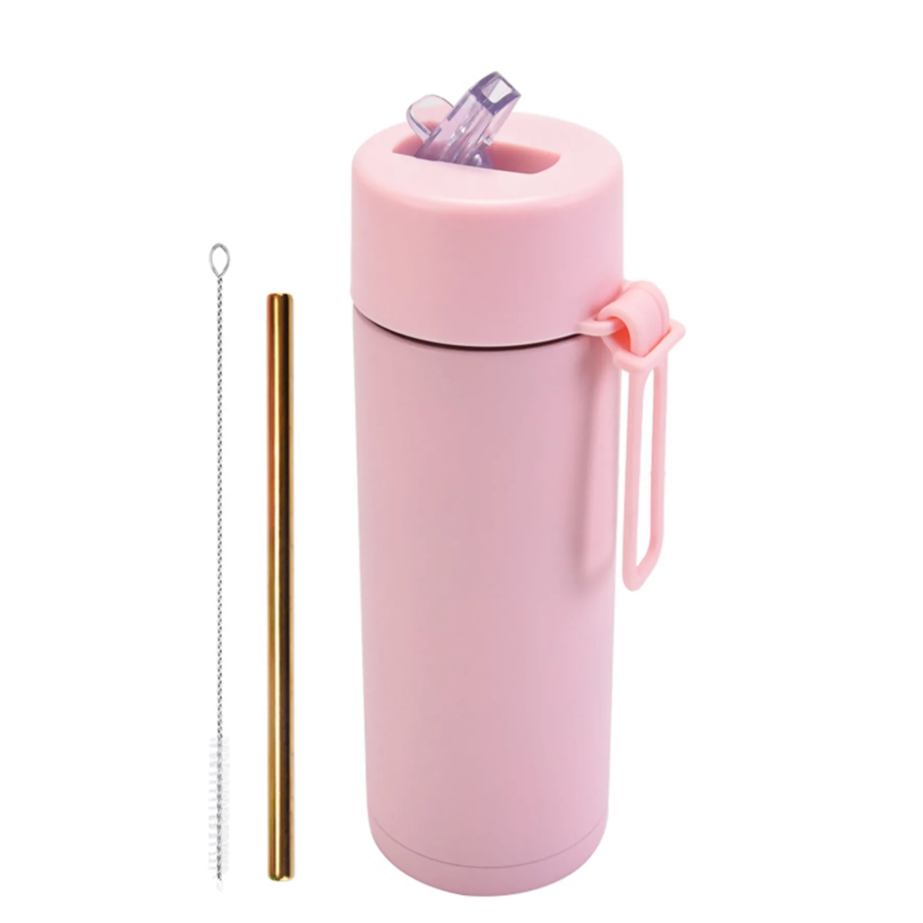 22 Oz. Stainless Steel Straw Cup with Silicone Strap 21