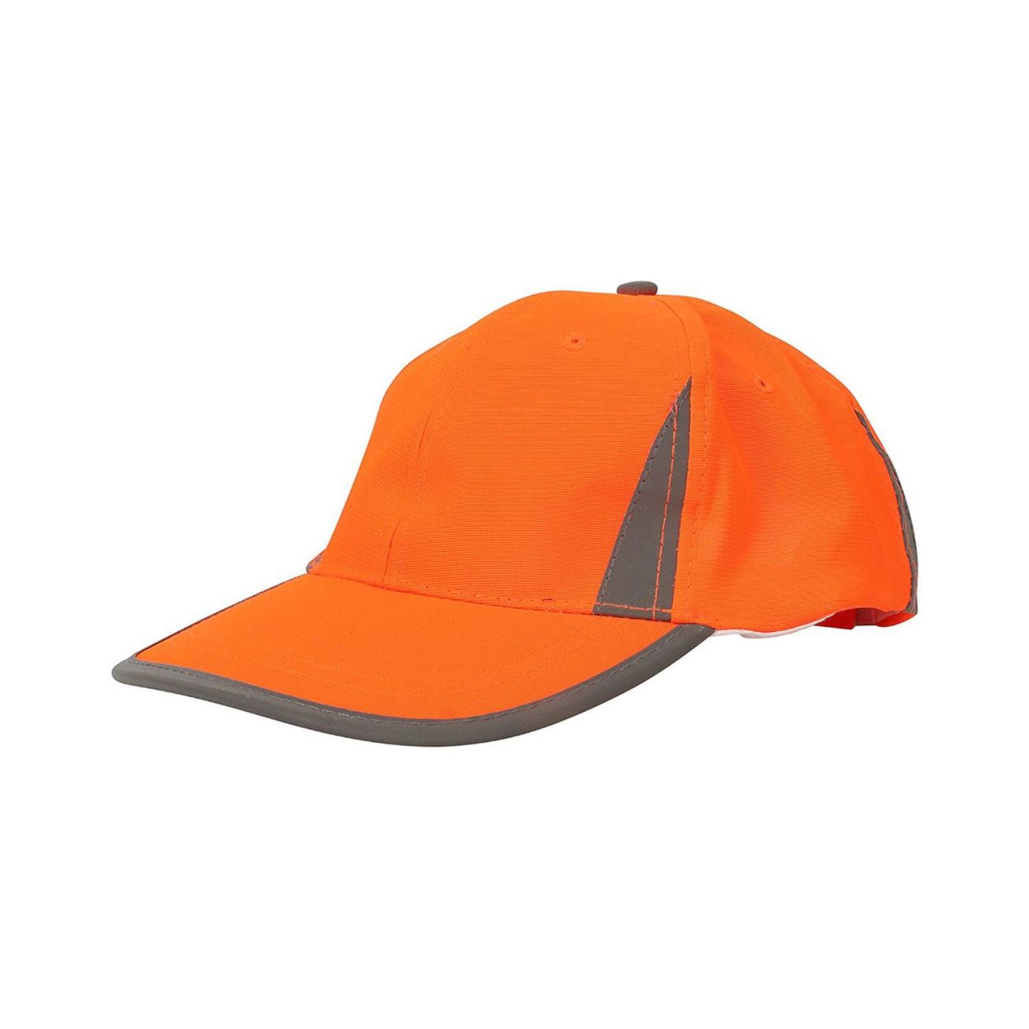 Hi Viz Reflective Tape Safety Baseball Cap with Hook & Loop Strap 3