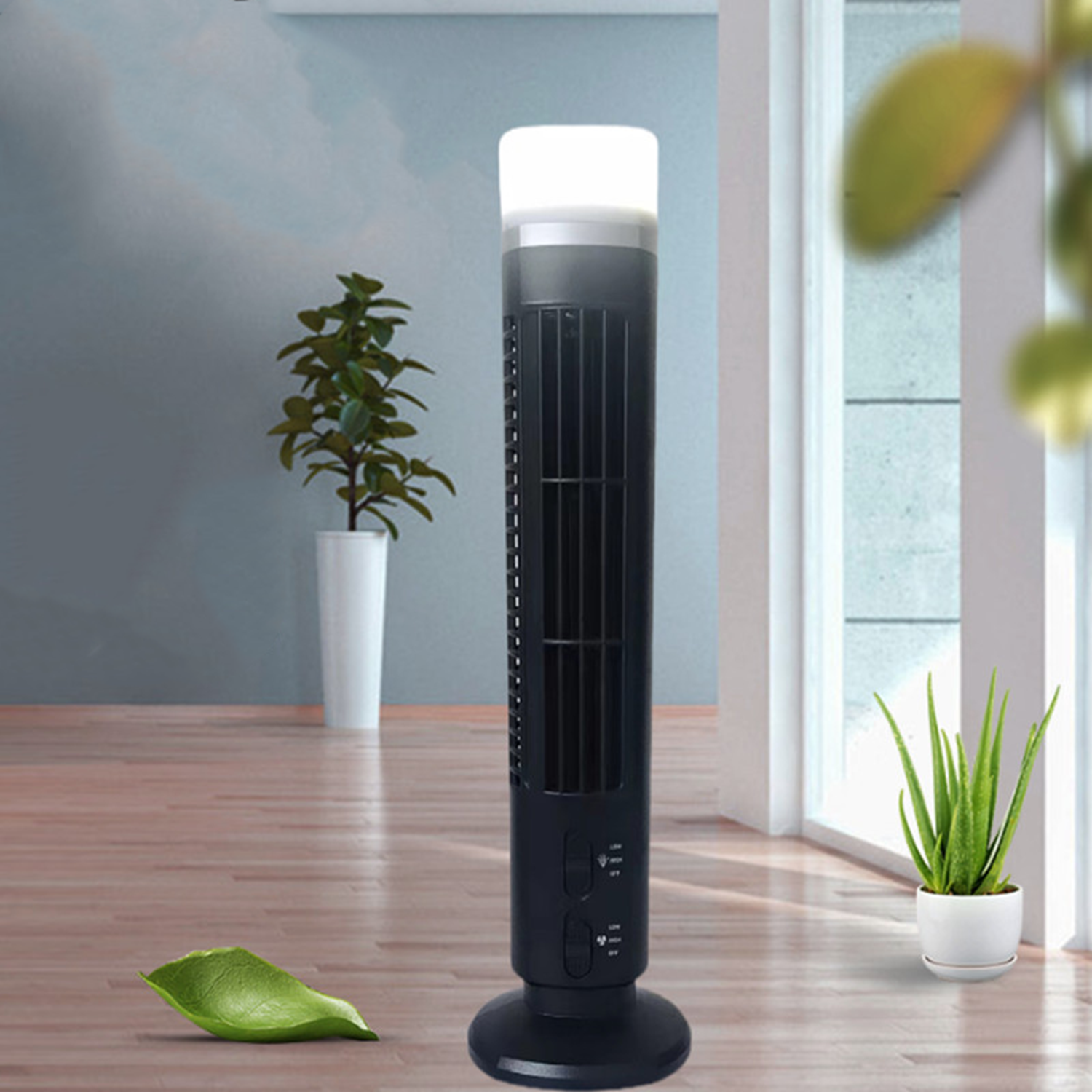 Portable Oscillating Tower Fan with Light 6
