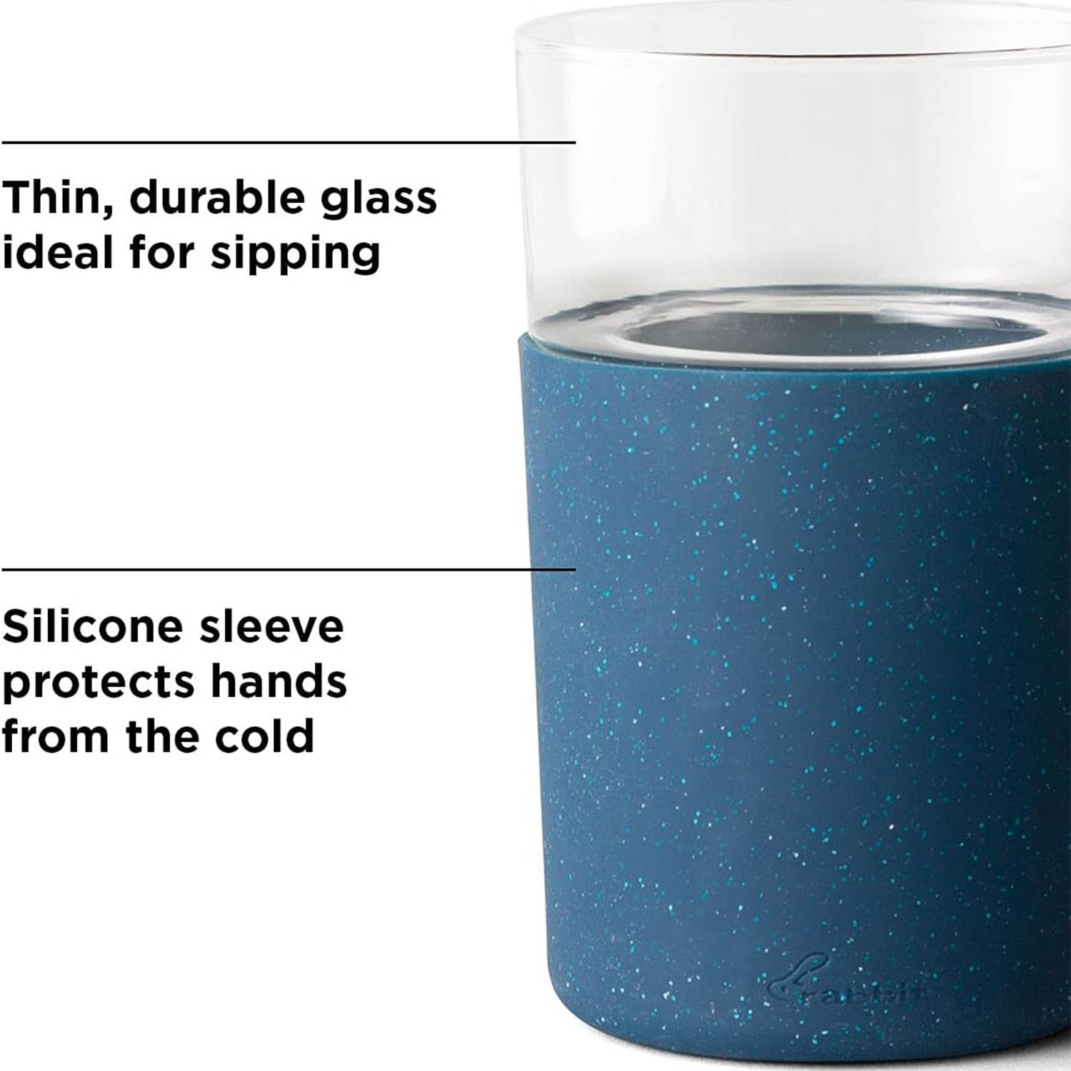 12oz Frozen Glass Beverage Tumbler w/ Silicone Sleeve 7
