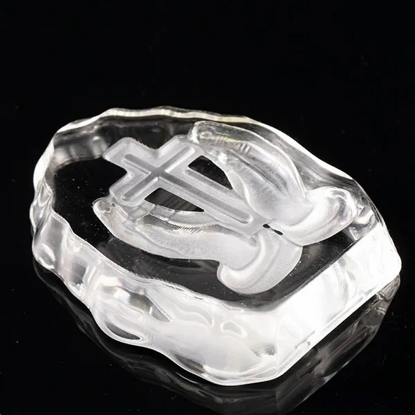 Crystal Cross Iceberg Paperweight 5