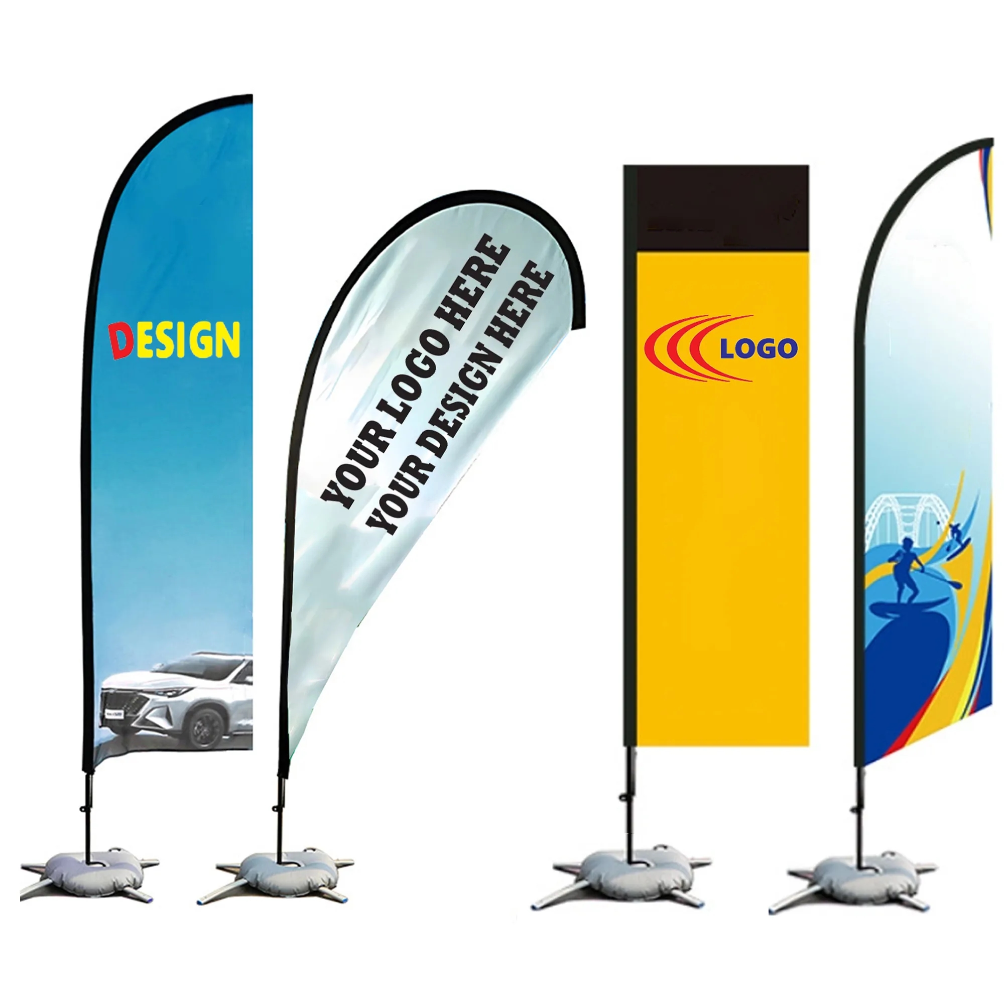 MOQ1 Knife Advertising Beach Flag