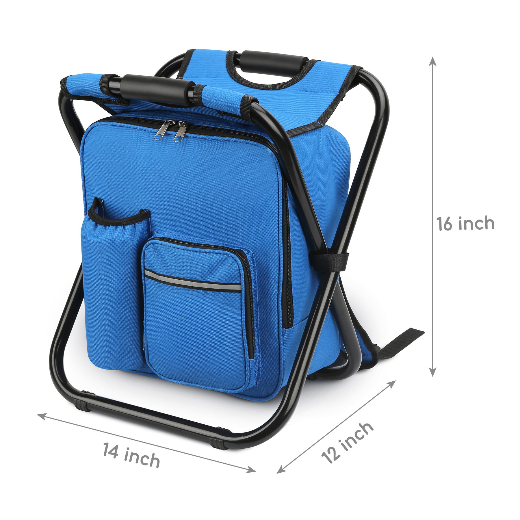 3-In-1 Portable Lightweight Folding Cooler Backpack Chair 8