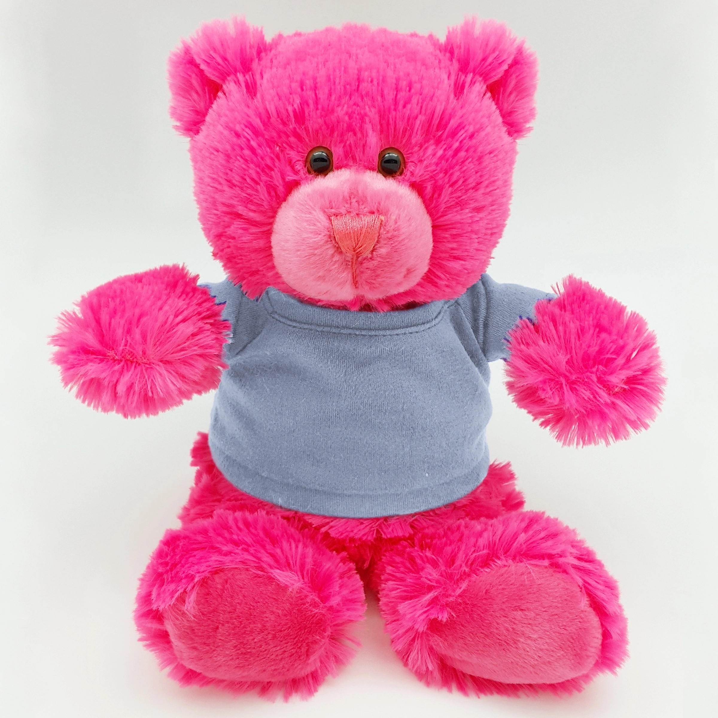 8" Bright Color Hot Pink Bear 10