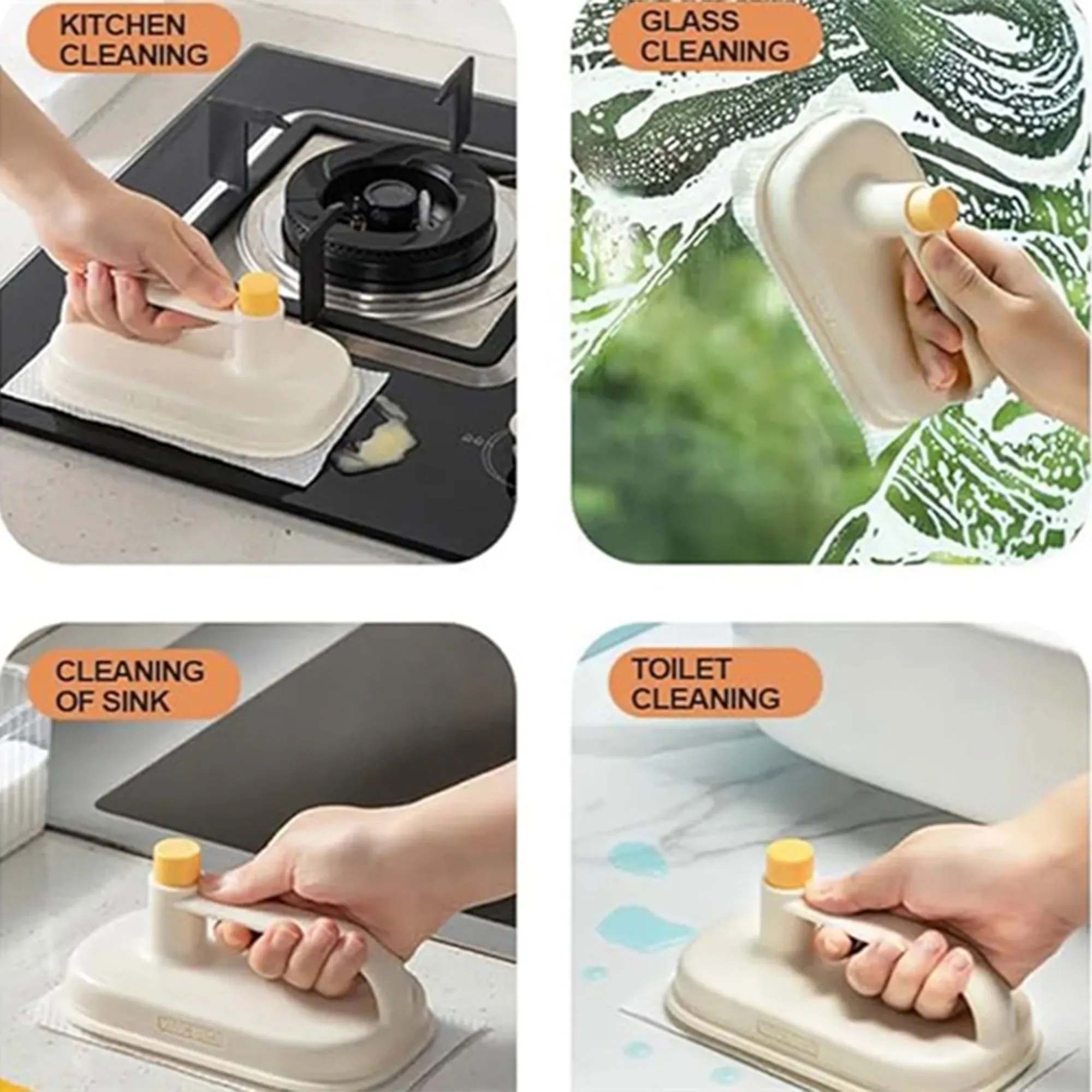 Replaceable Magic Brush Cleaning Pads For Kitchen Grease 5