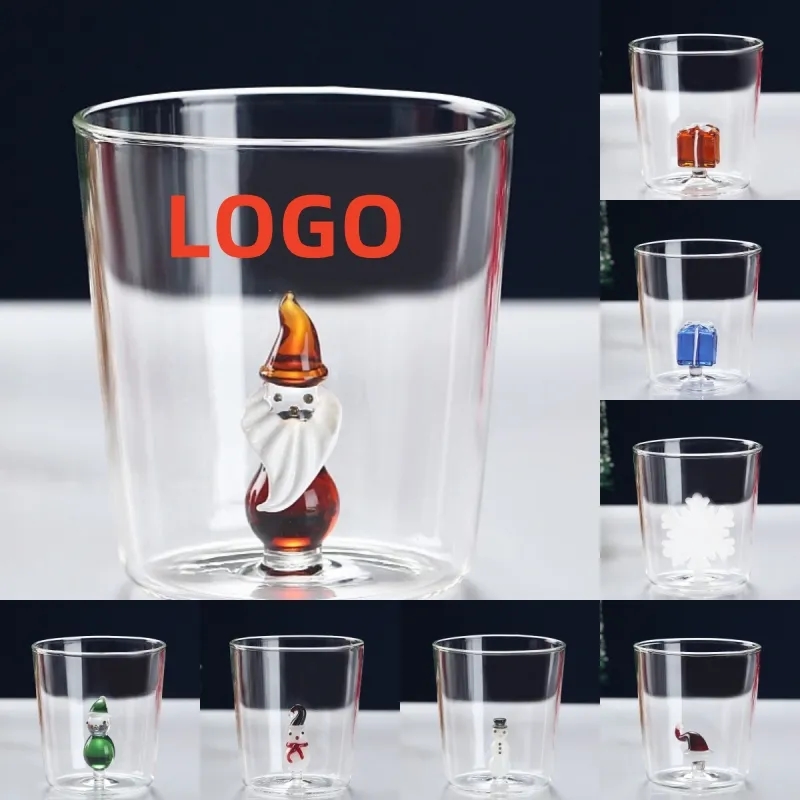 10.15oz Christmas Glass Cup 6