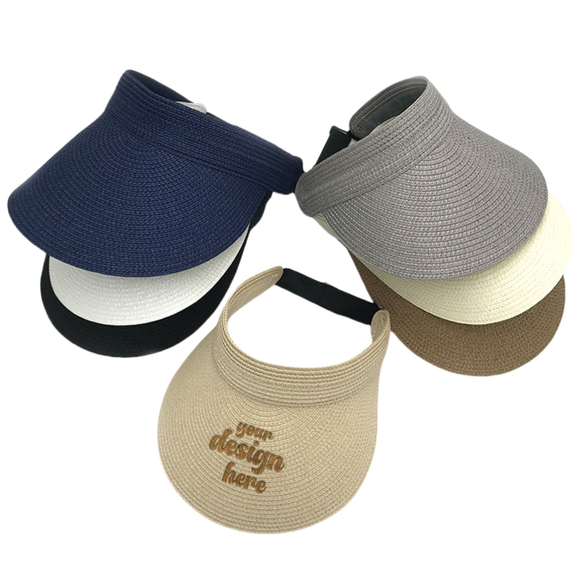 Packable Ponytail Beach Hats 4