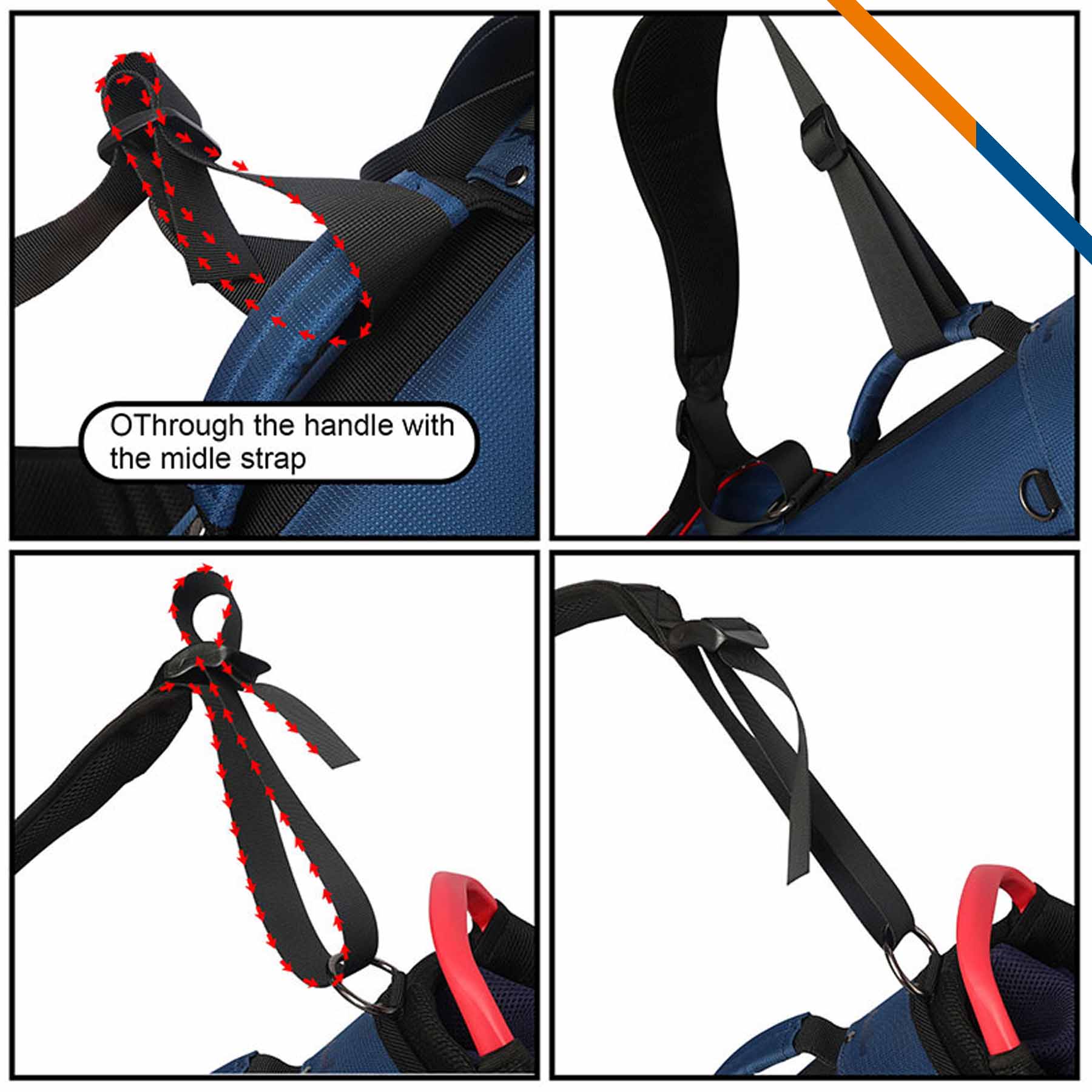 Zevio Adjustable Golf Bag Dual Shoulder Strap 1