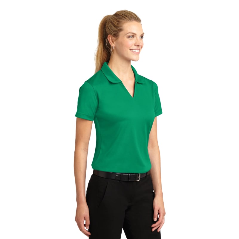 Sport-Tek Women's Dri-Mesh V-Neck Polo. 9