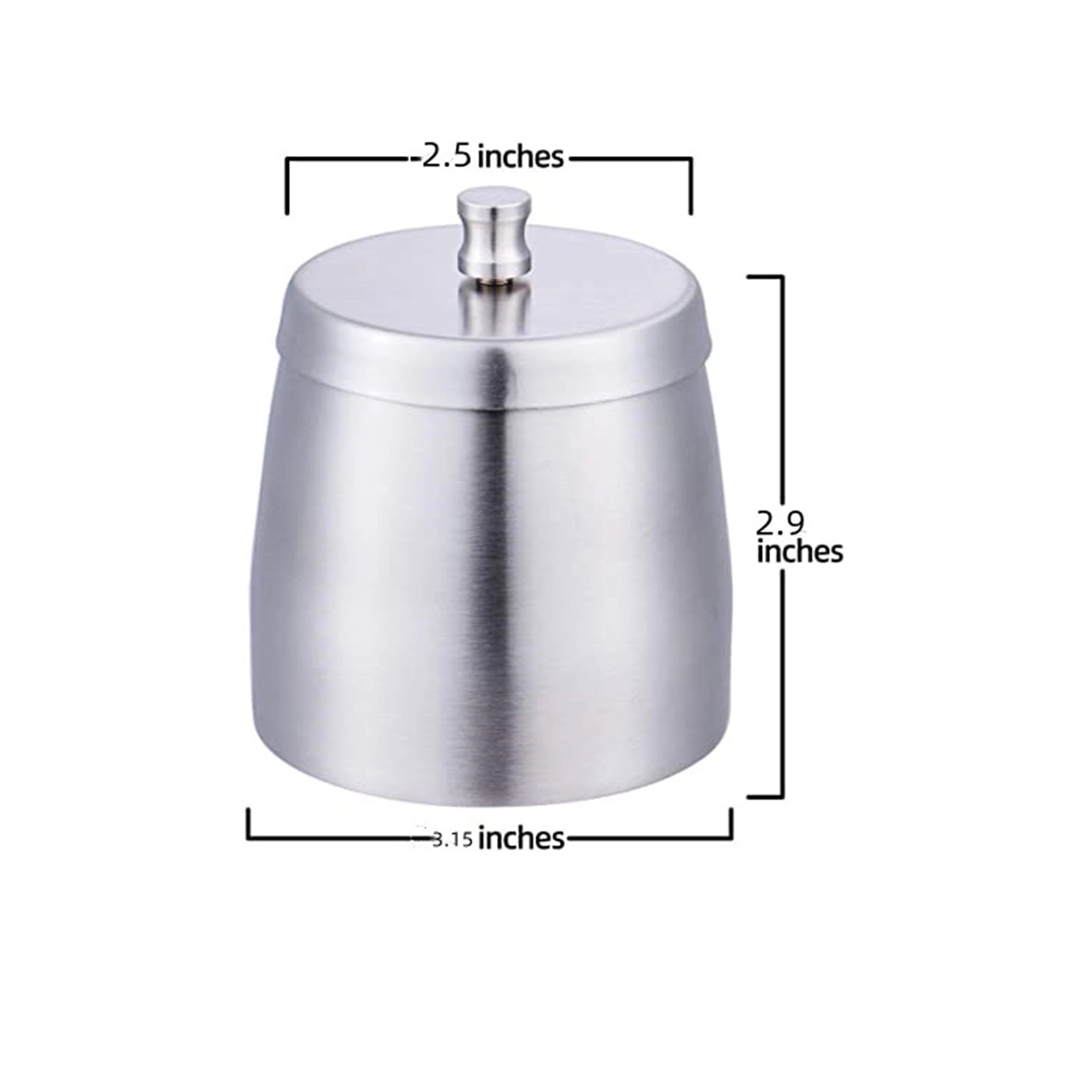 Stainless Steel Ashtray With Lid 2