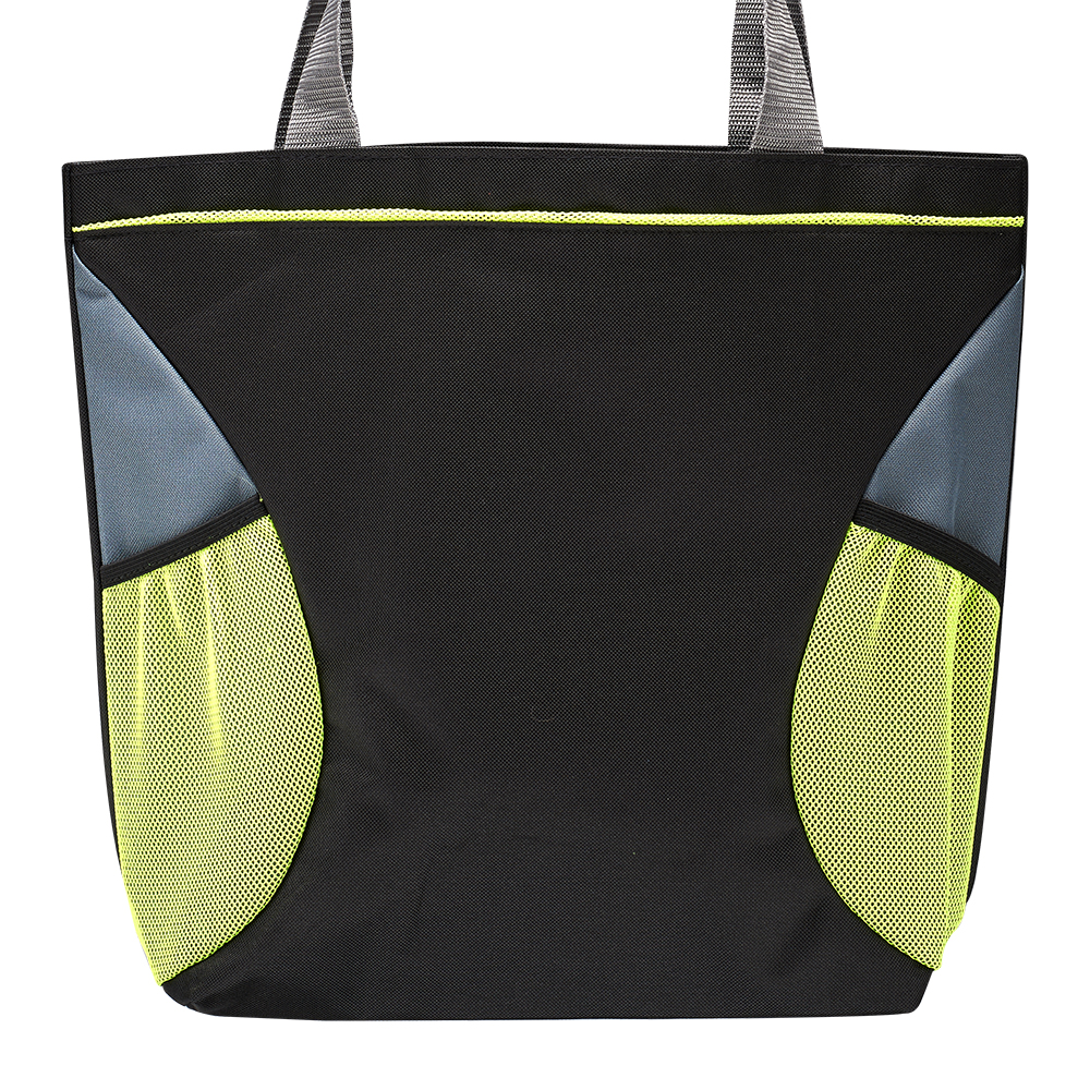 Shoulder Tote Bag with Mesh Pocket, custom tote bag with logo imprint 3