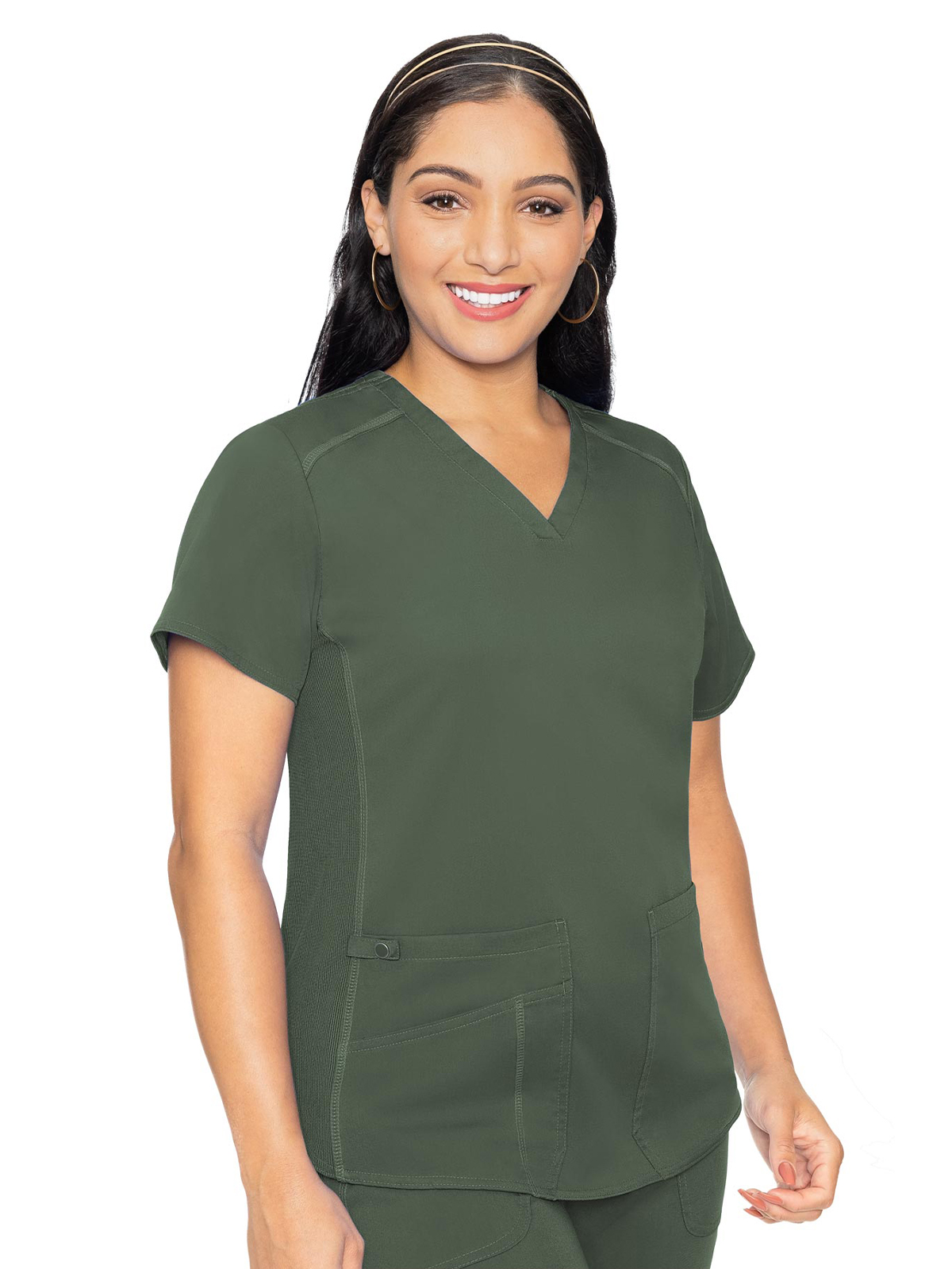 Med Couture - MC Touch - Women's 4-Pocket V-Neck Shirttail Top 65