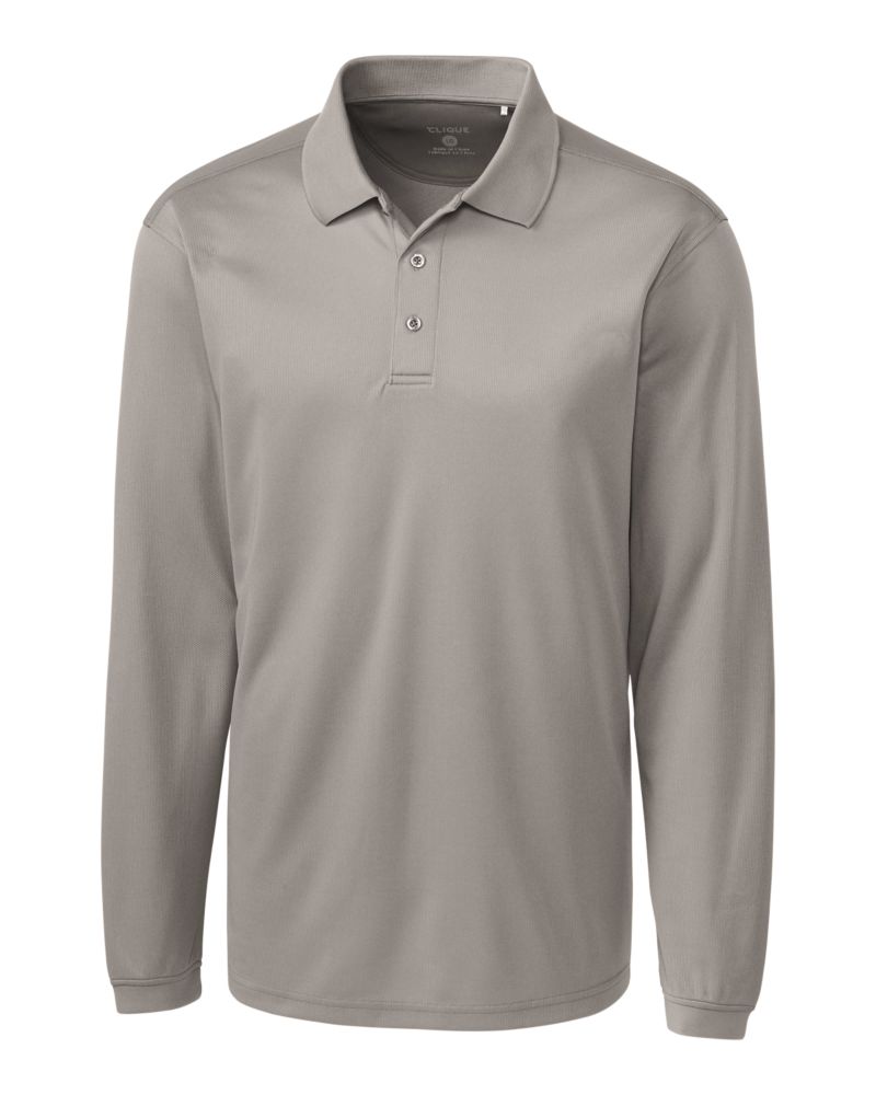 Clique Ice Pique Tech Mens Long Sleeve Polo 32