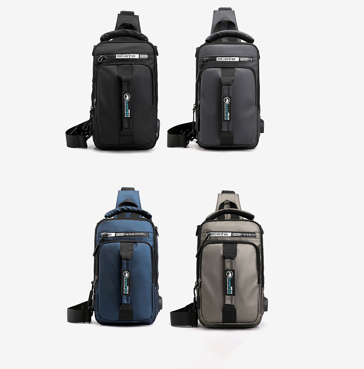 Sling Backpack with Detachable Strap and USB Port 3