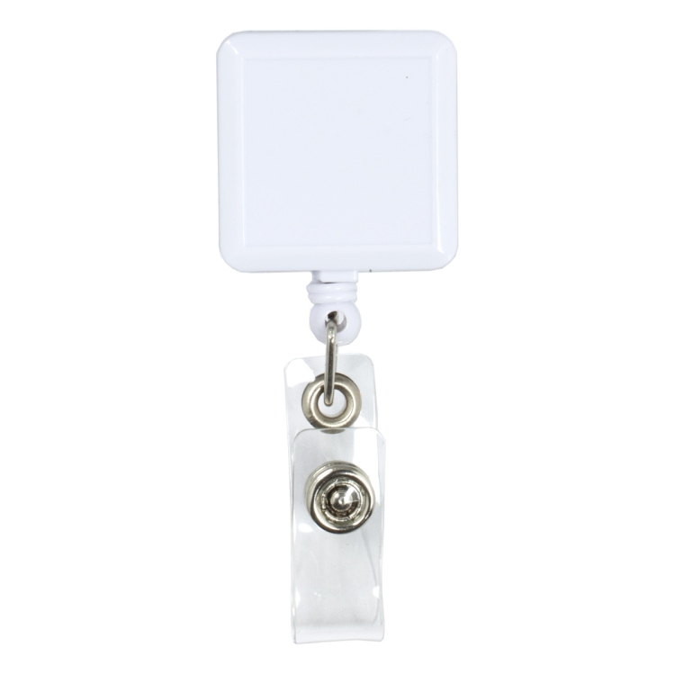 "Kent VL" 30" Cord Square Retractable Badge Reel and Badge Holder with Metal Slip Clip Attachment 7