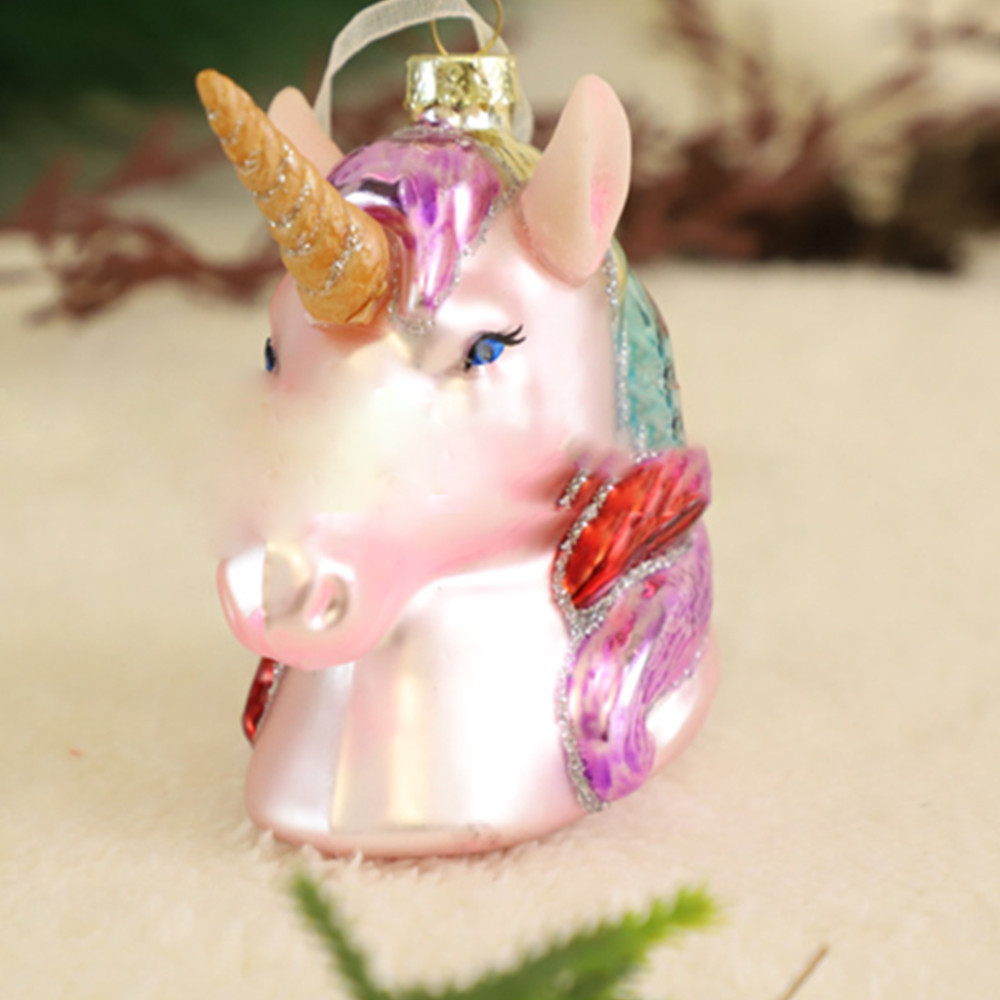 Unicorn Head Christmas Ornaments 2