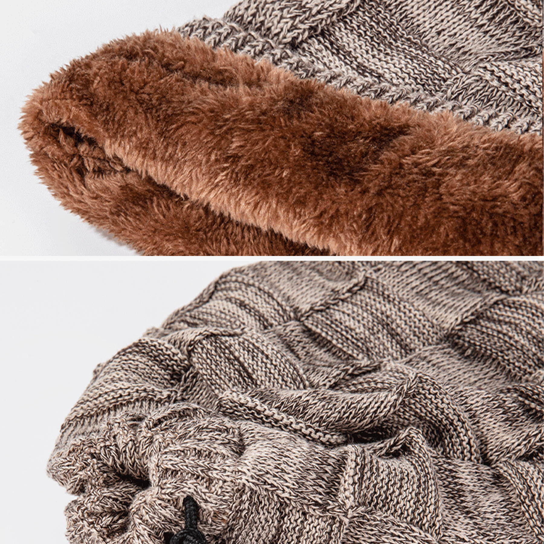 Winter Double use Fleece Neck Warmer Scarf Beanie Hat 3