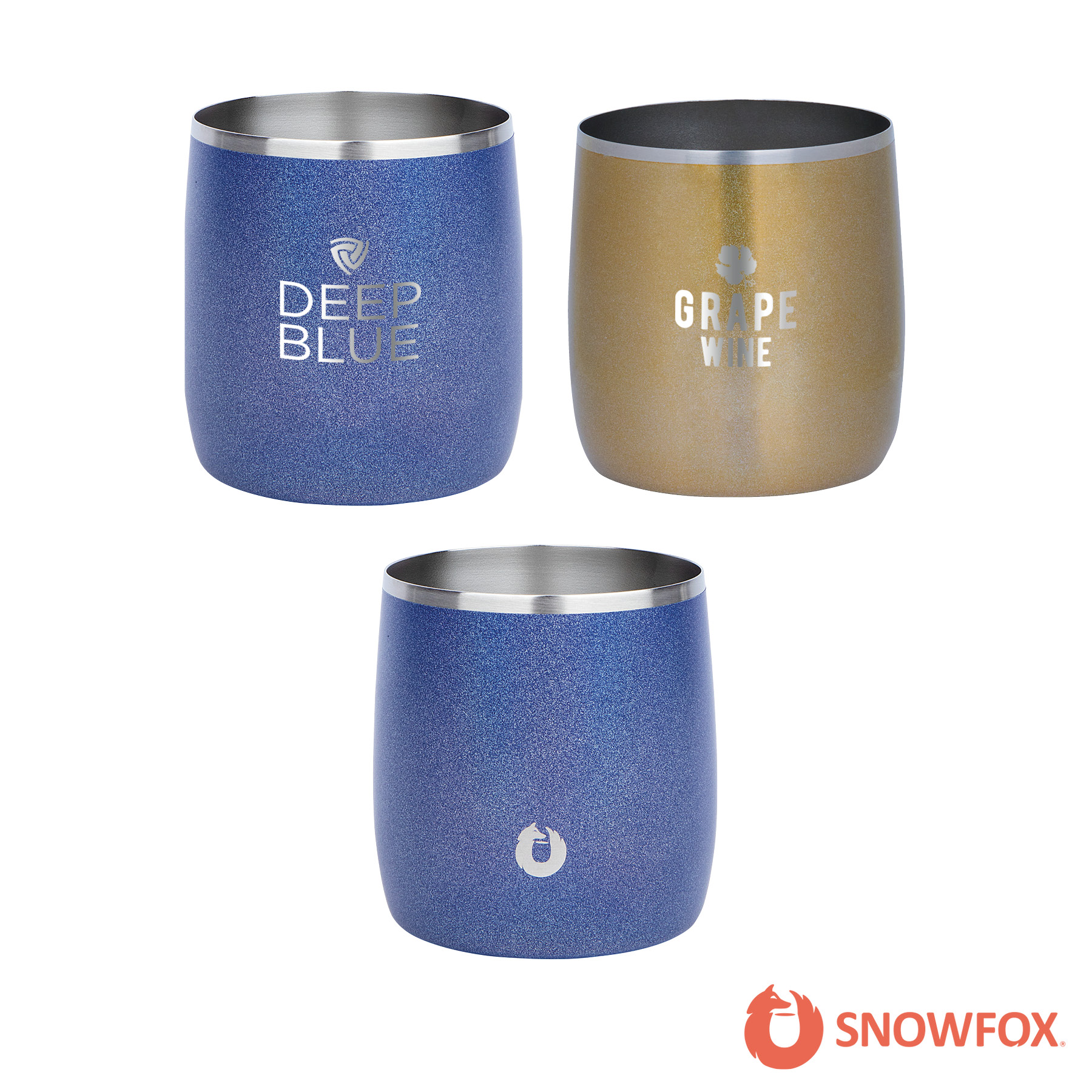 Snowfox® 11 oz. Shimmer Finish Vacuum Insulated Whiskey Rocks Tumbler 2