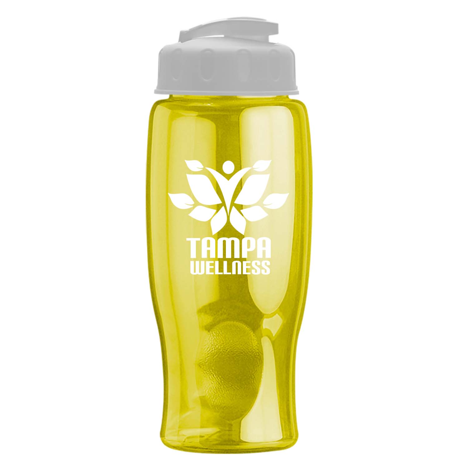 Poly-pure - 27 oz. Transparent Bottle with USA Flip 6