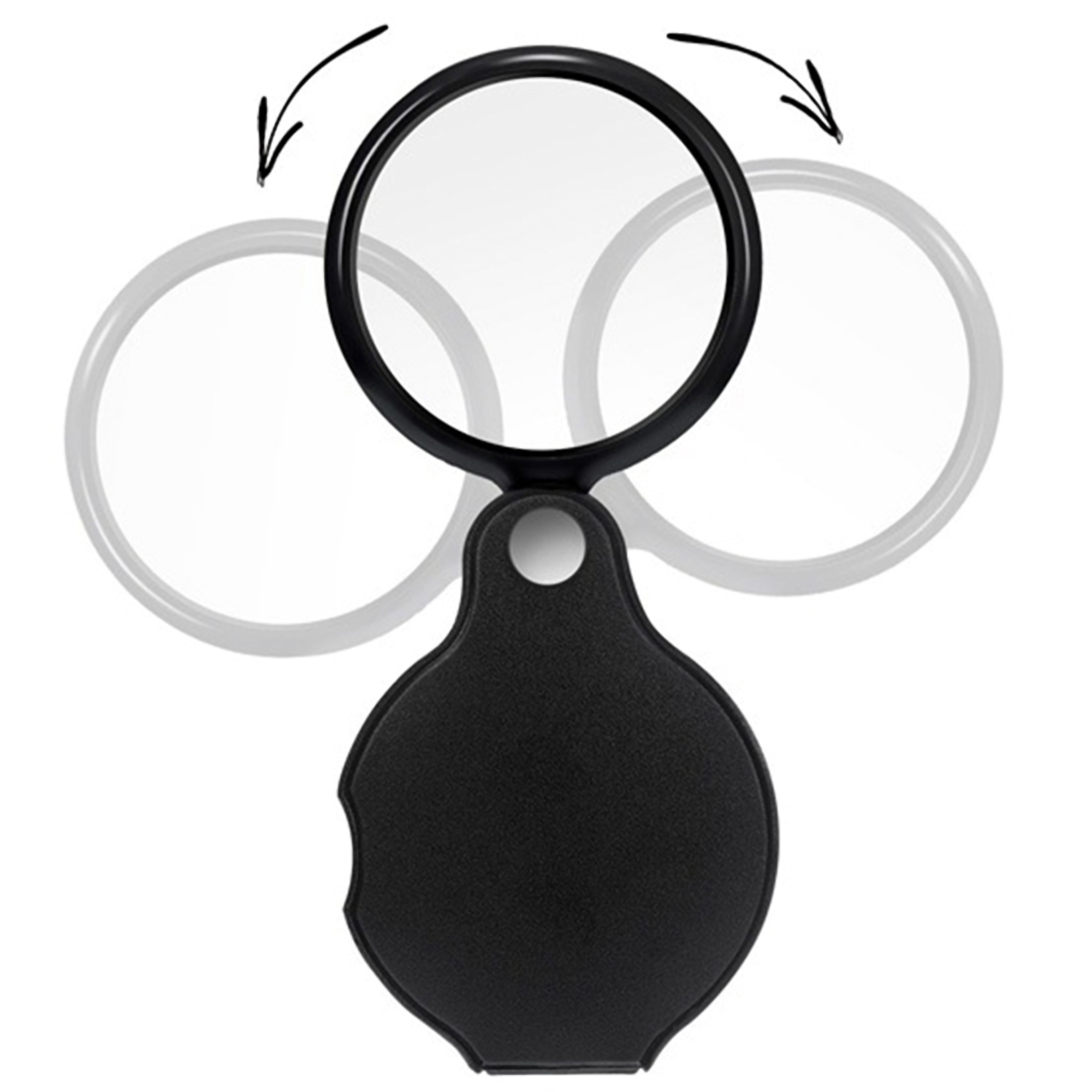 Compact Pocket PU Leather Magnifying Glass 5