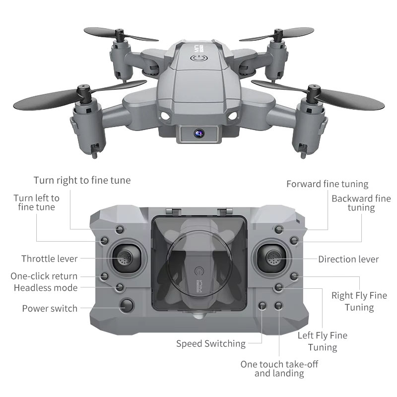 4K Mini Folding Aerial Photography Drone Toy 3