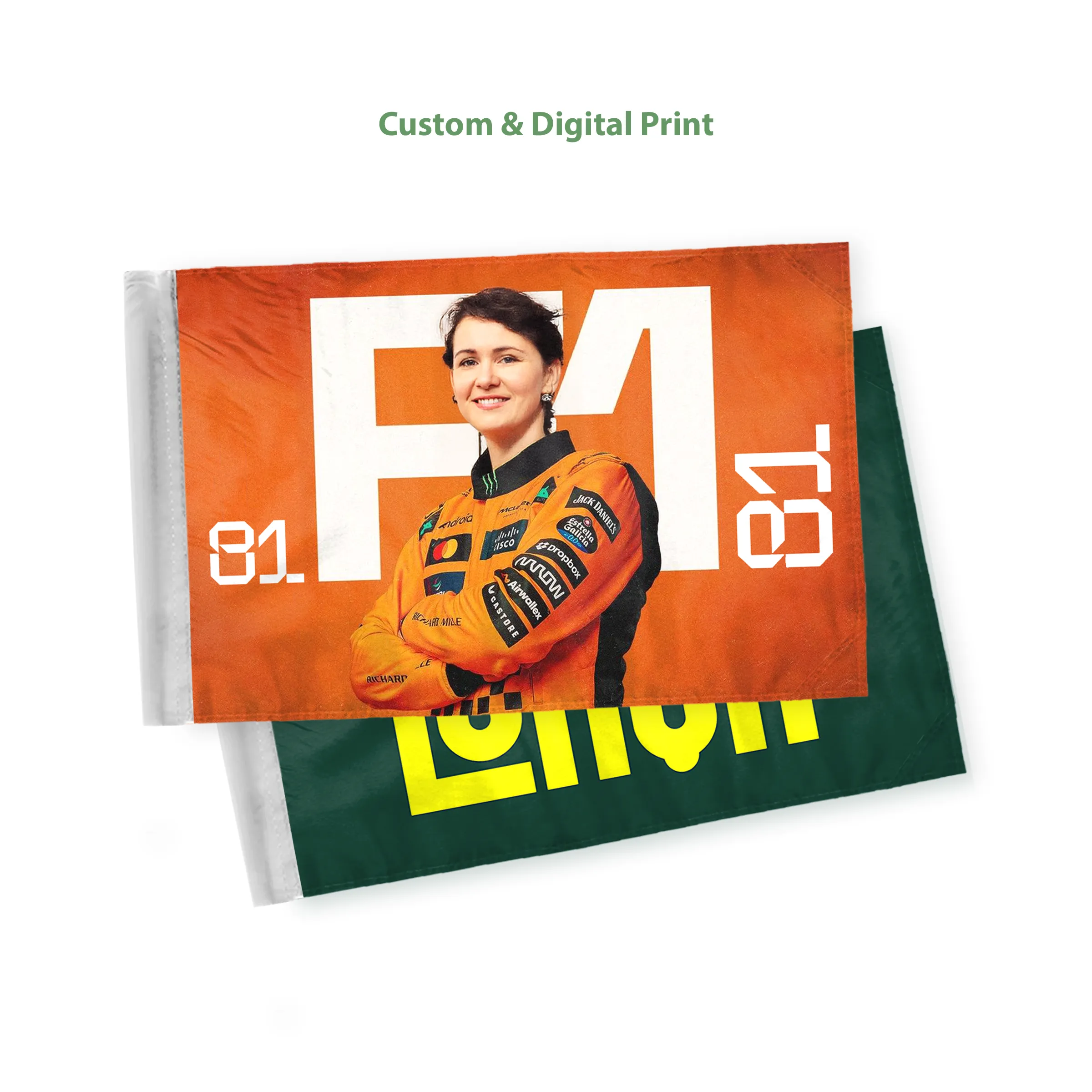 Digital Printed Motorcycle Flags - 1 Ply 6" x 9" 5