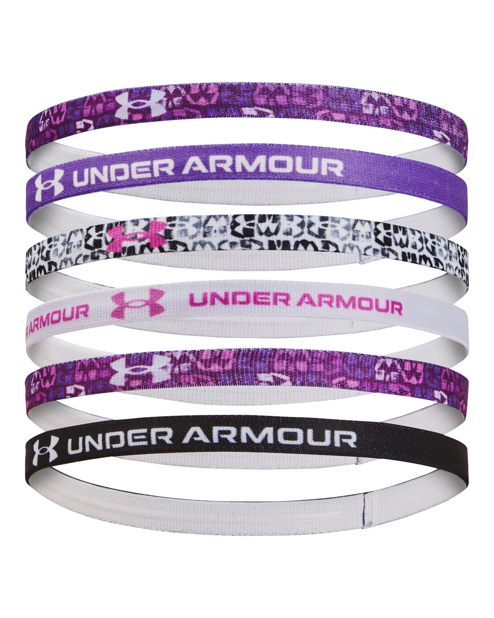 UA Graphic Girls' 6 Pack Headbands 26