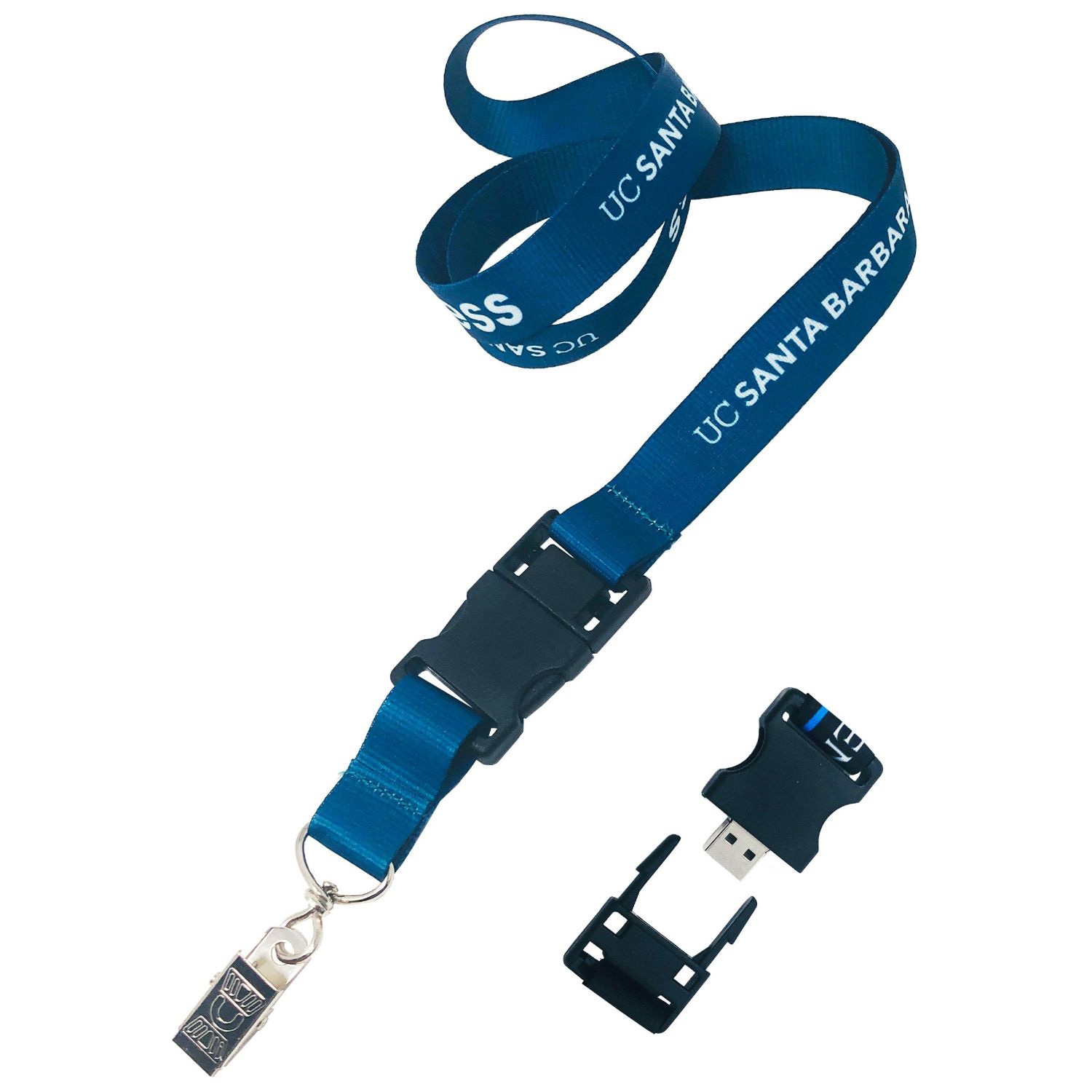 Nylon Detachable 3/4" Lanyard with USB Flash Drive 2