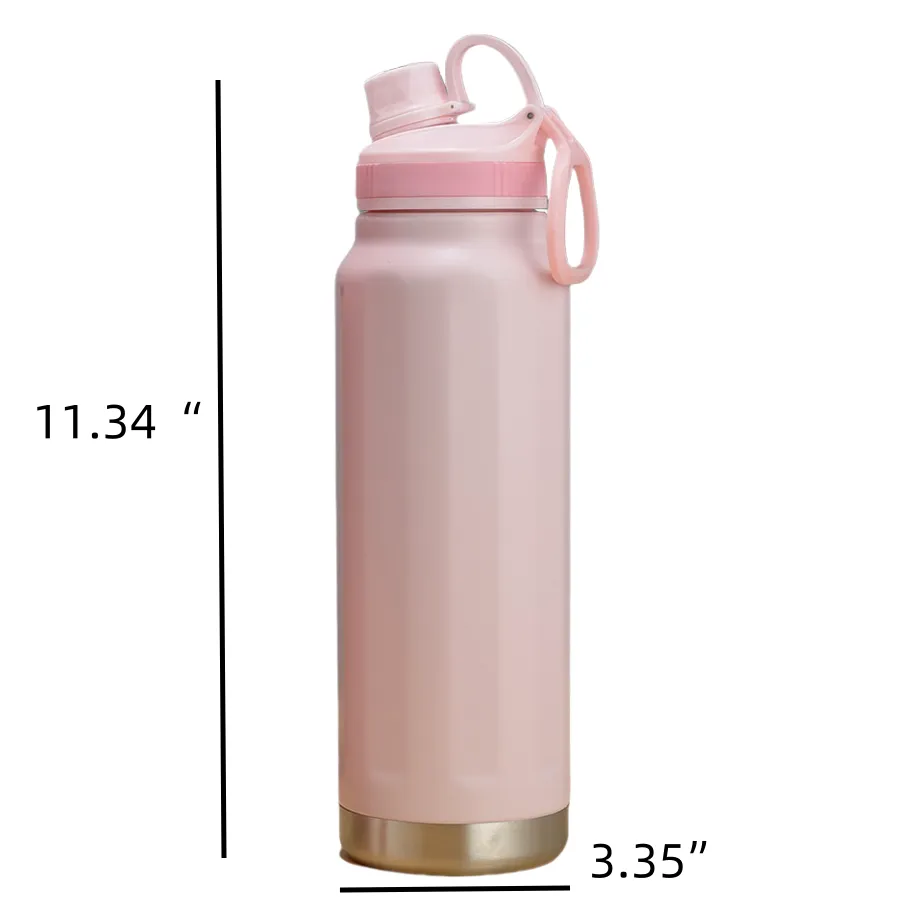 33.82 oz Stainless Steel Water Bottle with Straw 3