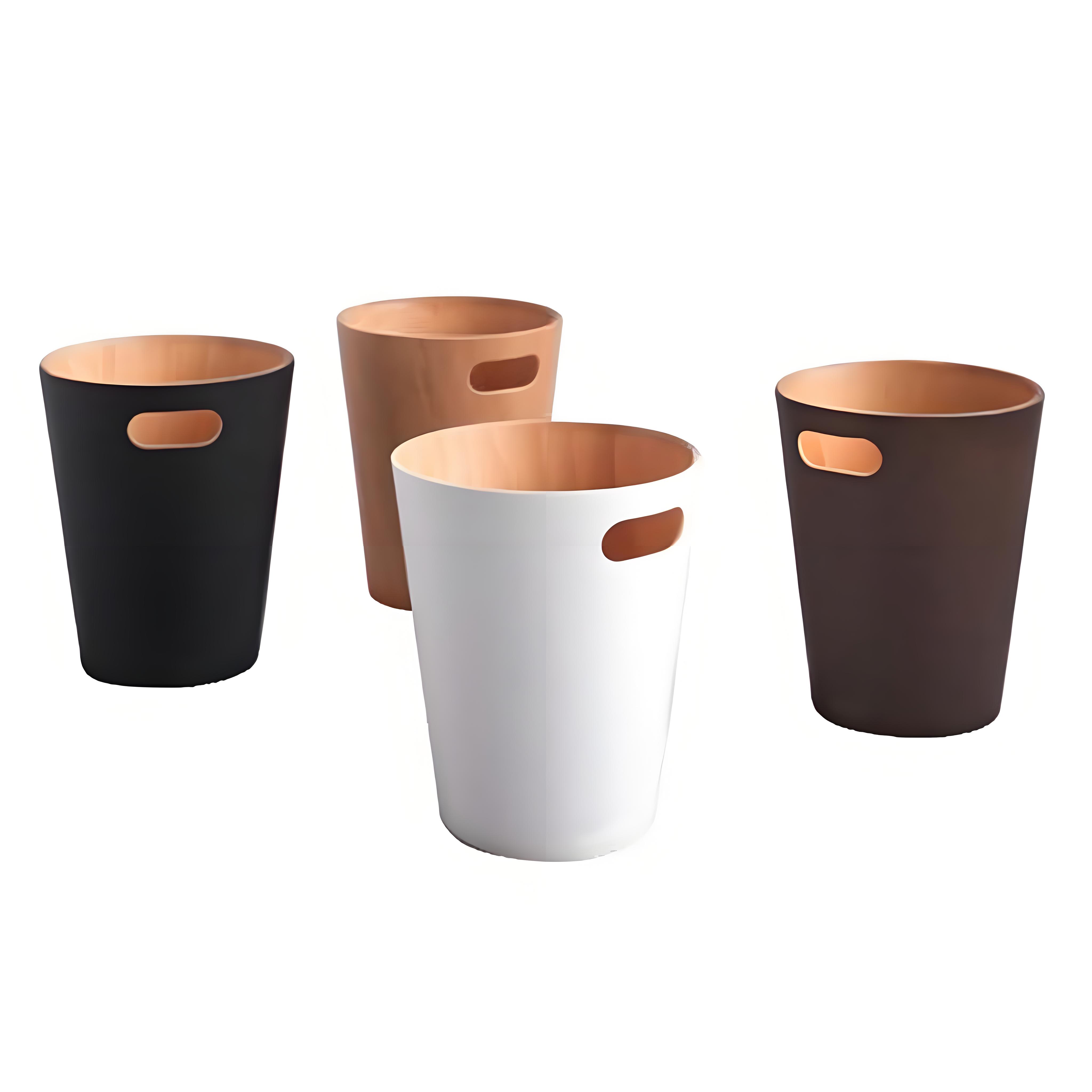 Simple Wooden Uncovered Trash Can for Home Living Room 7