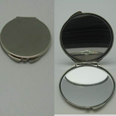 Silver Plated Round Compact Mirror 2