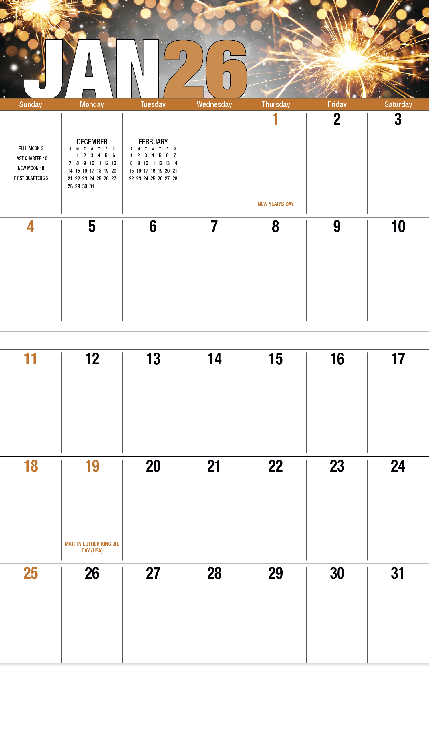 Good Value™ Seasonal Expressions Big Block - Stapled Calendar 4