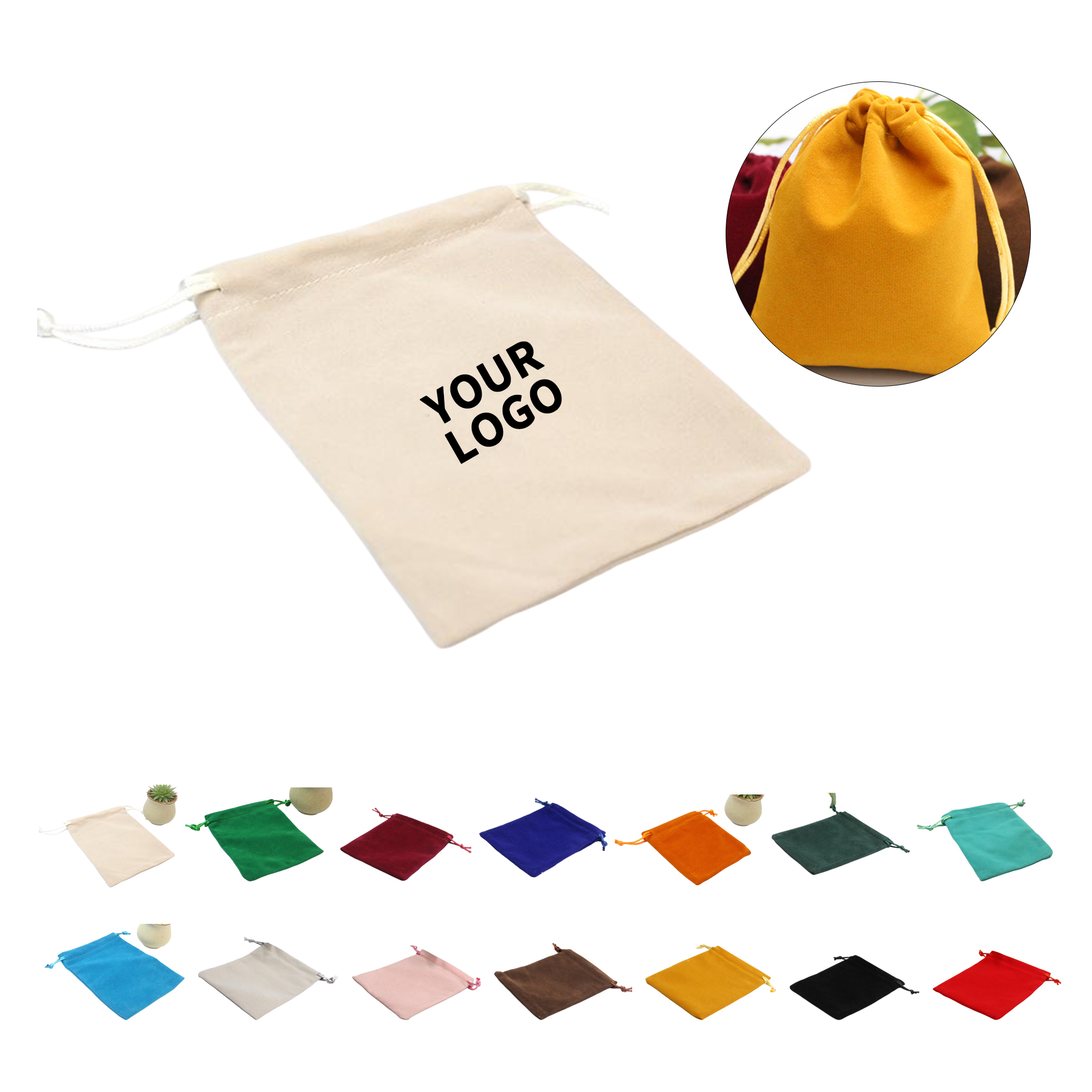 Organic Cotton Muslin Drawstring Pouch 8