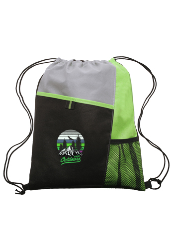 Mesh Pocket Drawstring Backpacks 3