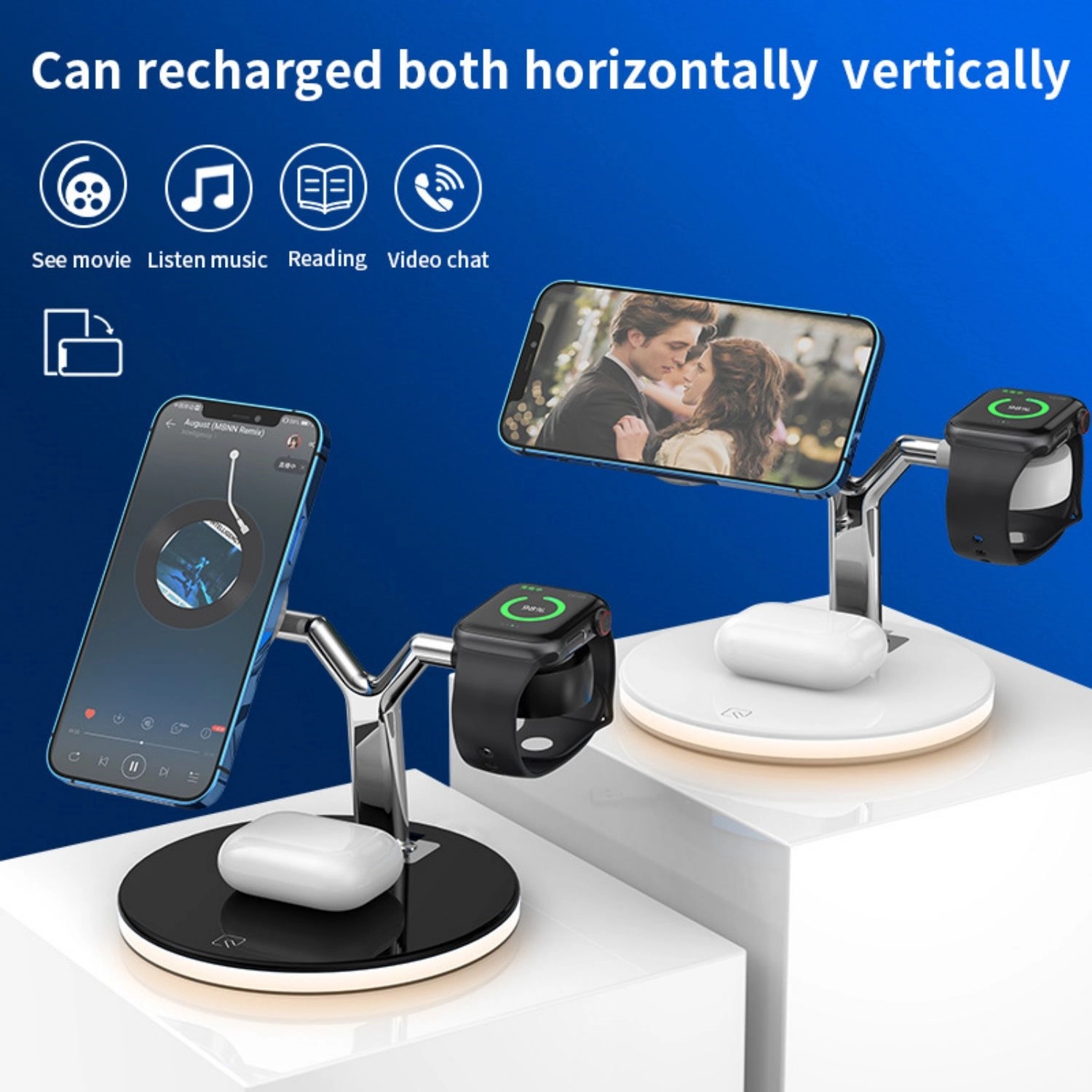Wireless Charger 3 In 1 Fast Charging Station 15W 6