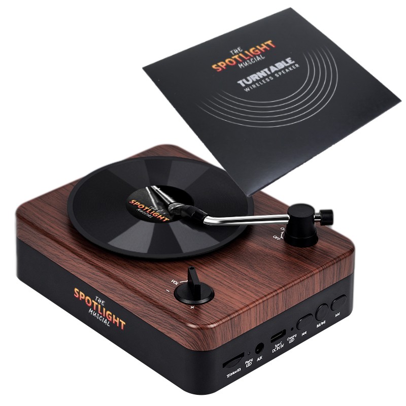 Turntable Wireless Speaker with Custom Record Envelope and Custom Sleeve 4