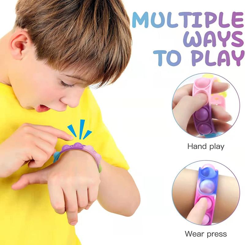 Colorful Push Bubble Wristband Sensory Fidget Bracelet 7