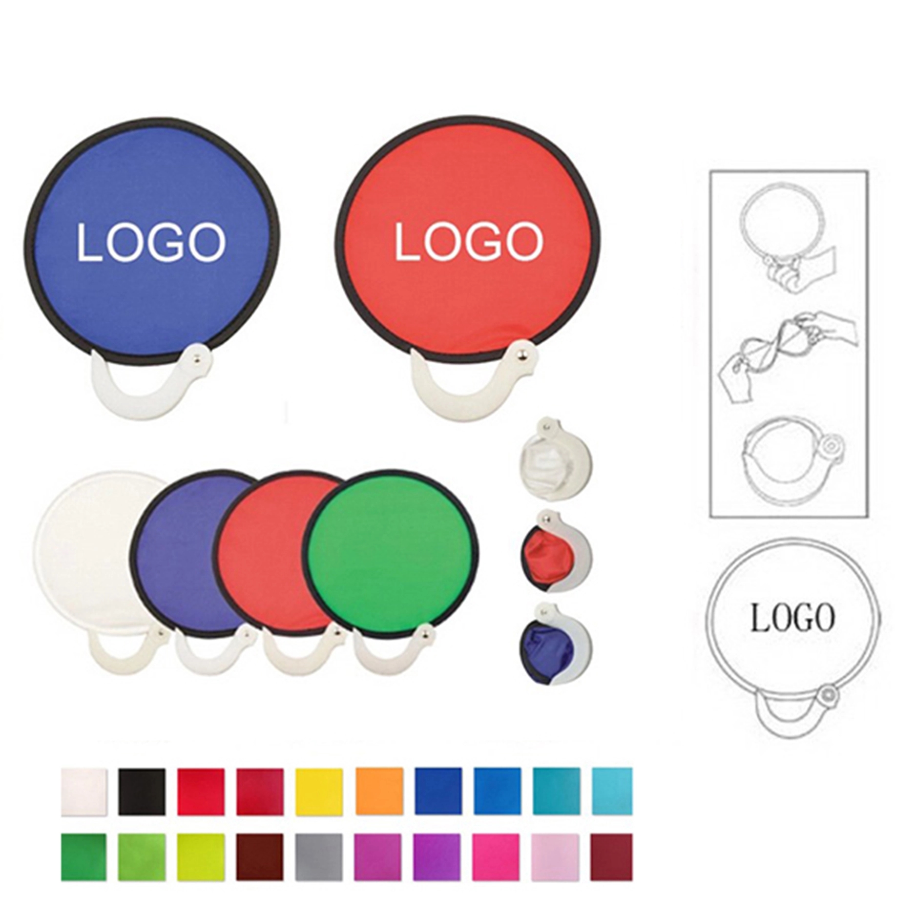 Folding Fan With Handle 6