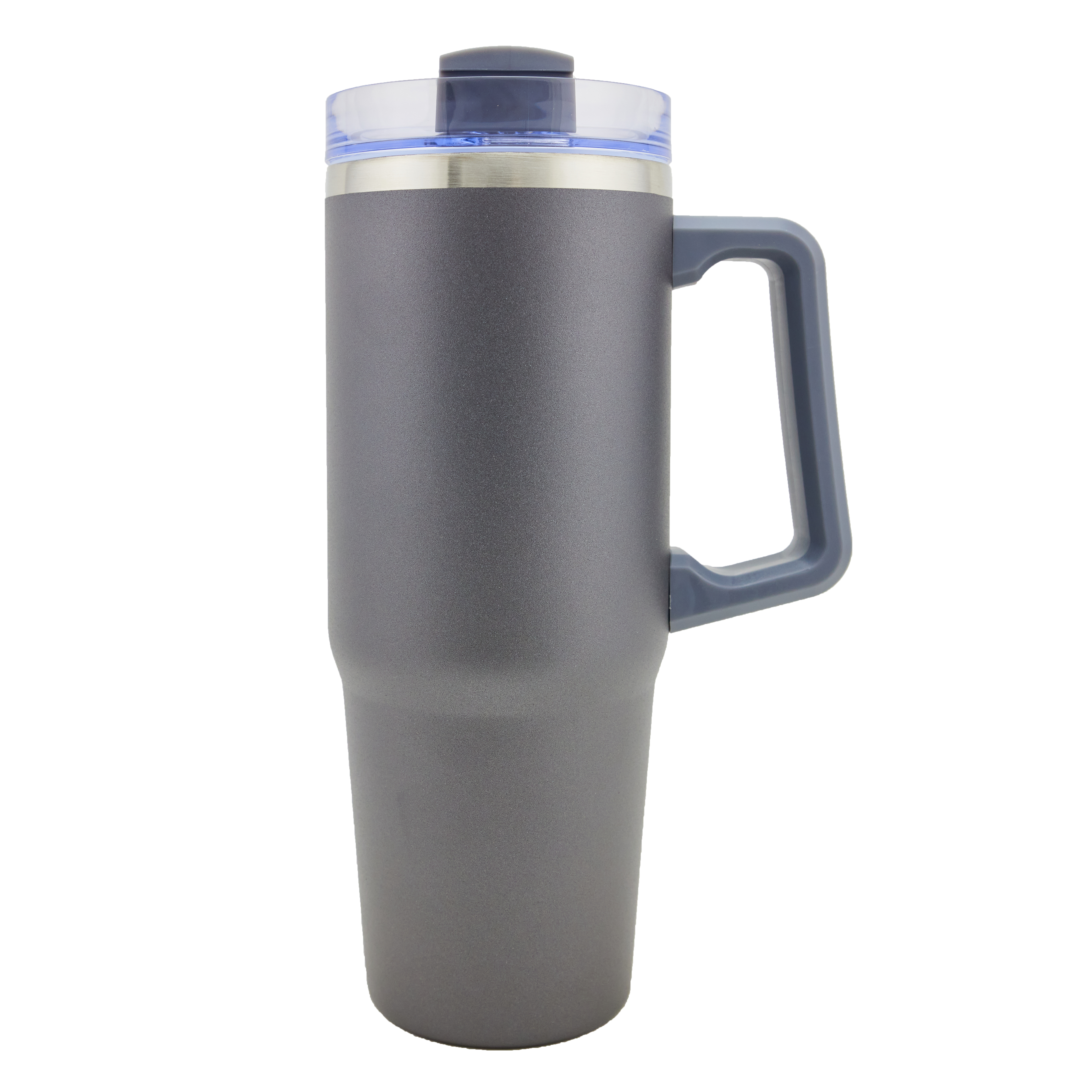 Newport 30oz Double wall Stainless Steel Vacuum Insulated Tumbler with Handle and Straw (Grey)